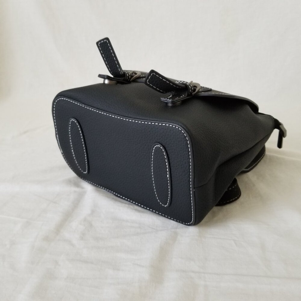 NWT! Montana West Black Faux Leather Mini Backpack Tote Bag w/Adjustable Straps - Picture 8 of 14